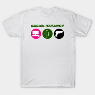 Original Team Arrow - Colorful Symbols - Weapons - Horizontal Version T-Shirt